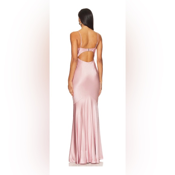 Revolve Lovers & Friends Anderson Gown Clay Pink Medium - Picture 2 of 3